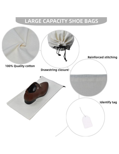 Bolsas para Zapatos de Viaje GONGKANGYUAN - Paquete de 4