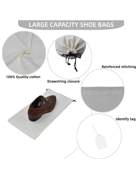 Bolsas para Zapatos de Viaje GONGKANGYUAN - Paquete de 4