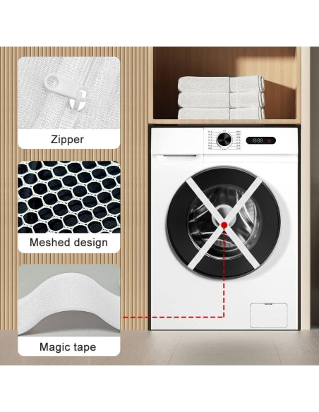 2 Bolsas de Lavado para Zapatos NEW NOAM - Malla 38x42 cm