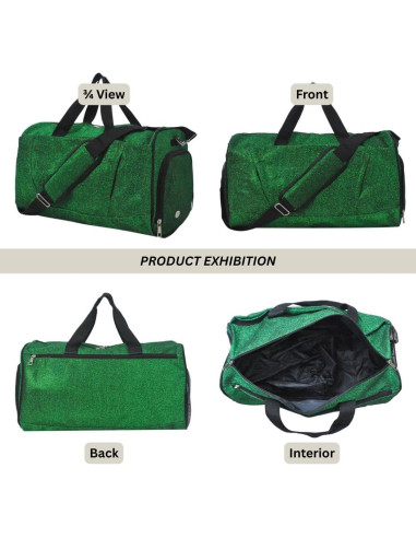 Bolsa de Deporte NGIL Glitter Cheer Verde 43x24x24 cm