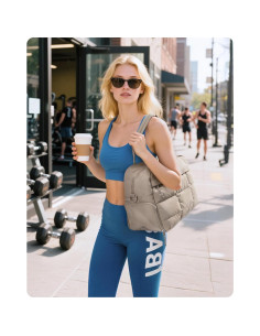 Bolsa de Gimnasio BAGSMART 23L Acolchada Resistente al Agua Camel 2