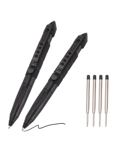 Juego de 2 Bolígrafos Tácticos Fpxnb con 6 Recargas Negras