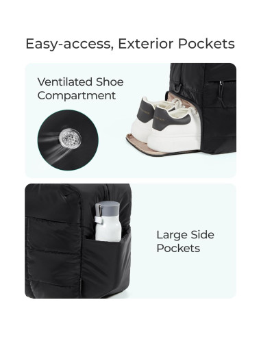 Bolsa de Gimnasio BAGSMART 23L Acolchada Resistente al Agua Camel