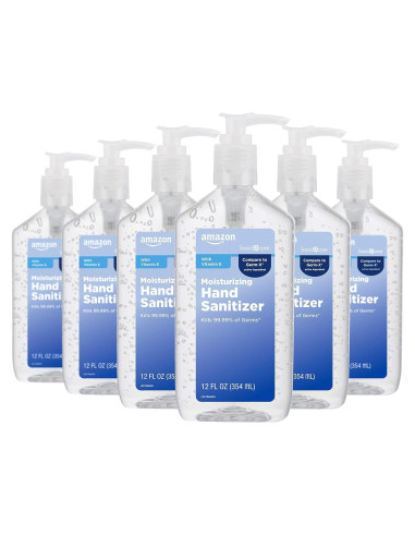 Desinfectante de Manos Amazon Basic Care 62% Alcohol 355 ml x6