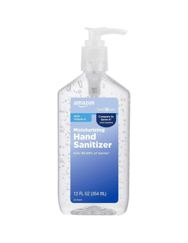 Desinfectante de Manos Amazon Basic Care 62% Alcohol 355 ml x6