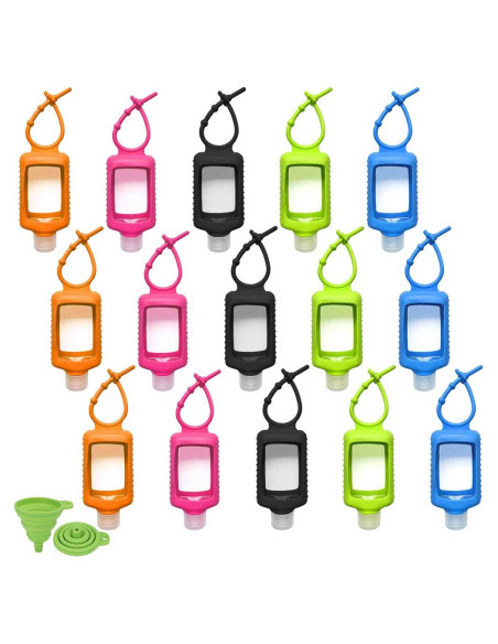 15 Botellas de Viaje 60ml Beauty Angelbella con Soporte Silicona