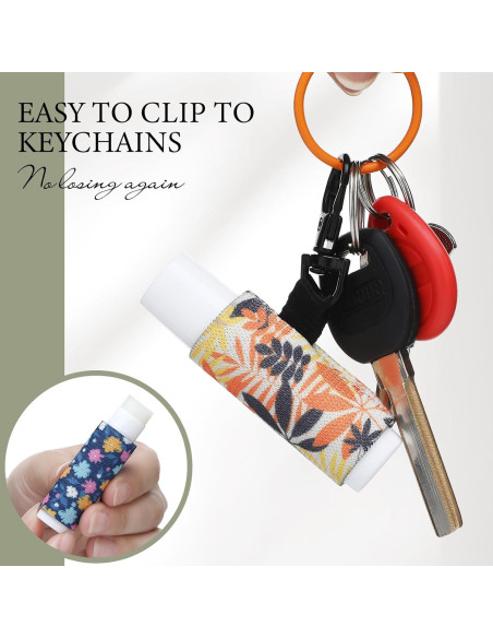 Sureio Soporte para Labial Llavero Clip 10 Piezas Estilo Vintage