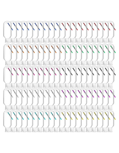 100 Botellas de Viaje 2oz FairySandy Plástico Transparente