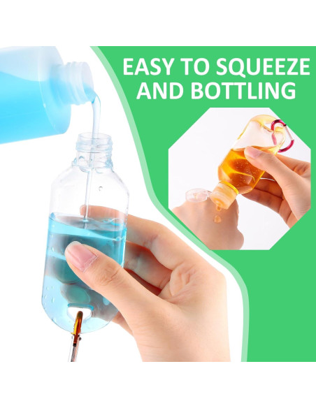 100 Botellas de Viaje 2oz FairySandy Plástico Transparente