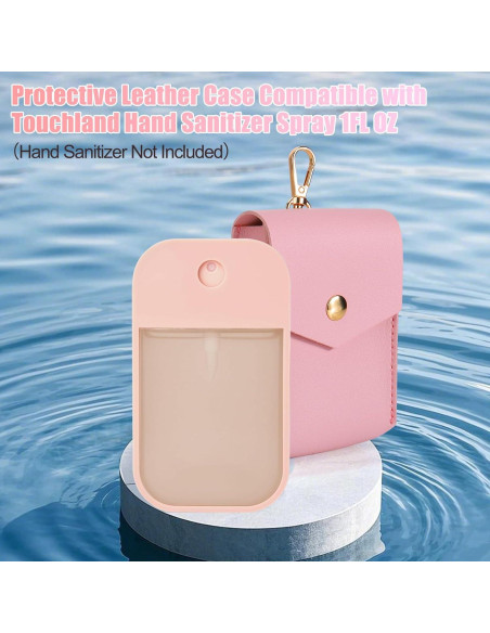 Funda de Cuero Rosa para Spray Desinfectante Touchland 29.57 ml