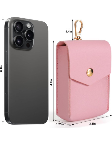 Funda de Cuero Rosa para Spray Desinfectante Touchland 29.57 ml