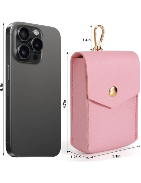 Funda de Cuero Rosa para Spray Desinfectante Touchland 29.57 ml