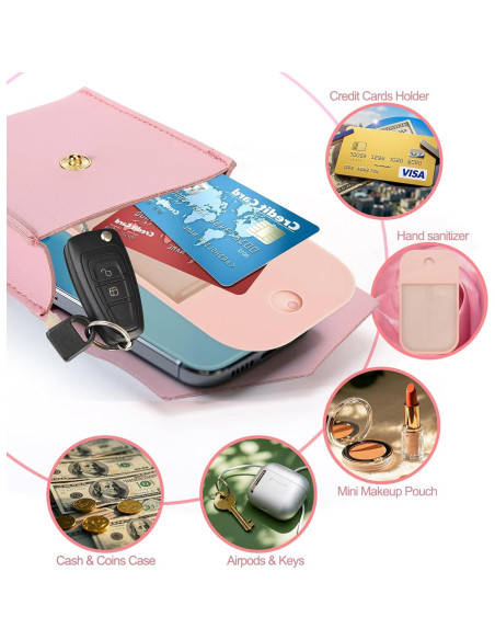 Funda de Cuero Rosa para Spray Desinfectante Touchland 29.57 ml