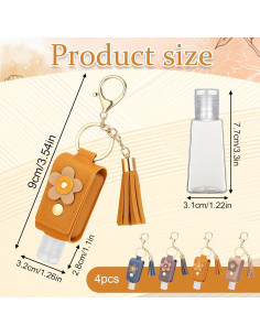 4 Llaveros Desinfectantes de Manos Alrhso 30ml Viaje PU 2