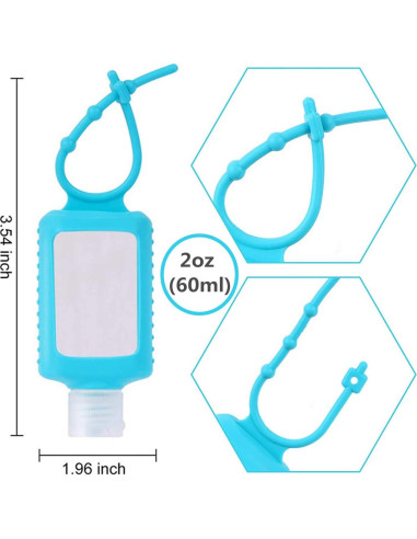 5 Botellas Vacías de 60ml VOKY a Prueba de Fugas para Viaje