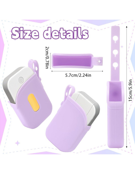 Funda de Silicona Lyreh para Spray Desinfectante 30 mL Púrpura