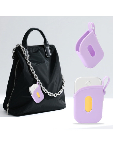 Funda de Silicona Lyreh para Spray Desinfectante 30 mL Púrpura