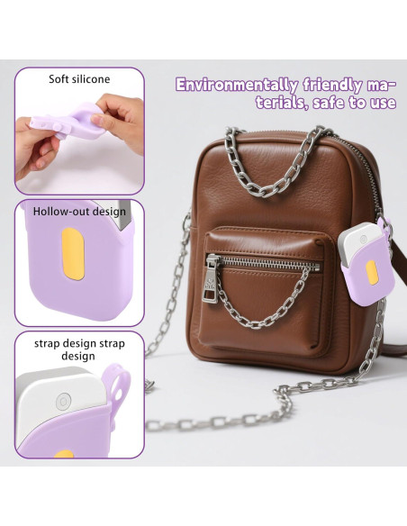 Funda de Silicona Lyreh para Spray Desinfectante 30 mL Púrpura