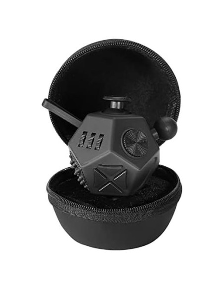 Cubo Antiestrés PILPOC Dodecágono Negro - Juguete Fidget