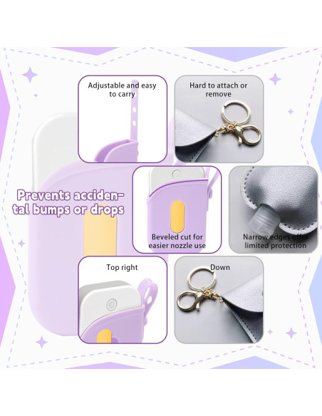 Funda de Silicona Lyreh para Spray Desinfectante 30 mL Púrpura