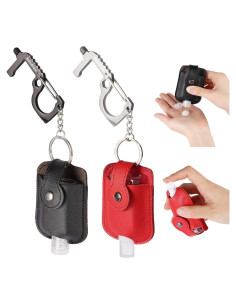 Estuche de Desinfectante de Manos Ezindraw 2 PCS Viaje Rojo Negro