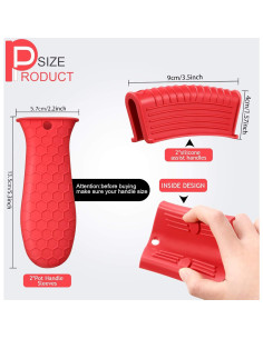 Funda de Mango de Silicona Patelai - 4 Piezas Antideslizantes 2