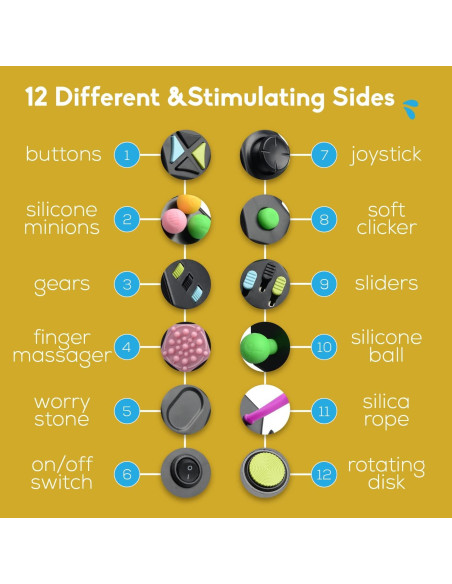 Cubo Antiestrés PILPOC Dodecágono Negro - Juguete Fidget