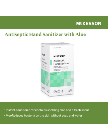 Gel desinfectante de manos McKesson con aloe 9g - 144 unidades