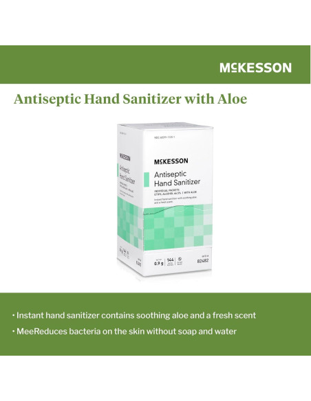 Gel desinfectante de manos McKesson con aloe 9g - 144 unidades Gel desinfectante de manos McKesson con aloe 9g - 144 unidades