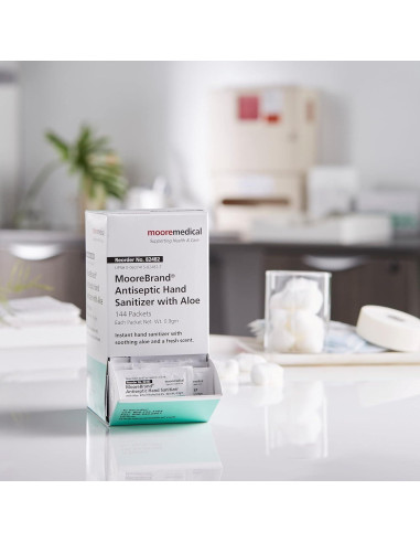 Gel desinfectante de manos McKesson con aloe 9g - 144 unidades