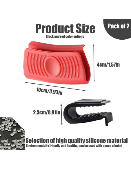 2 Fundas de Silicona Antideslizantes Huakaile para Mangos de Olla