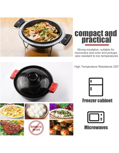 2 Fundas de Silicona Antideslizantes Huakaile para Mangos de Olla