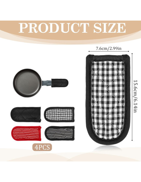 4 Fundas Resistentes al Calor para Mangos de Sartenes Psyqtsuary