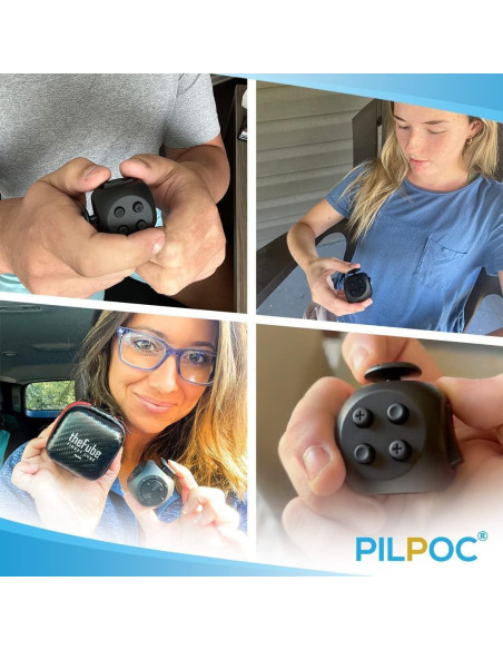 Cubo Antiestrés PILPOC Dodecágono Negro - Juguete Fidget
