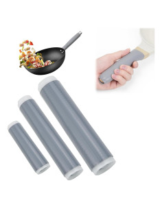 Cubierta de Silicona para Mango de Olla zxbaers 3 Piezas Grizzly