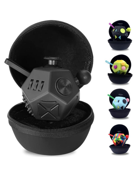 Cubo Antiestrés PILPOC Dodecágono Negro - Juguete Fidget