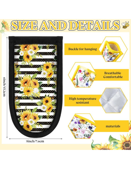 Patelai 8 Fundas para Mangos de Sartén de Hierro Fundido