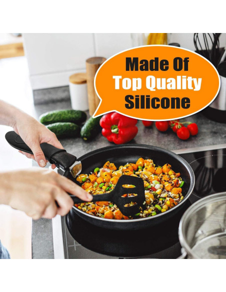 10 Piezas Funda de Mango de Silicona WhistenFla Resistente al Calor