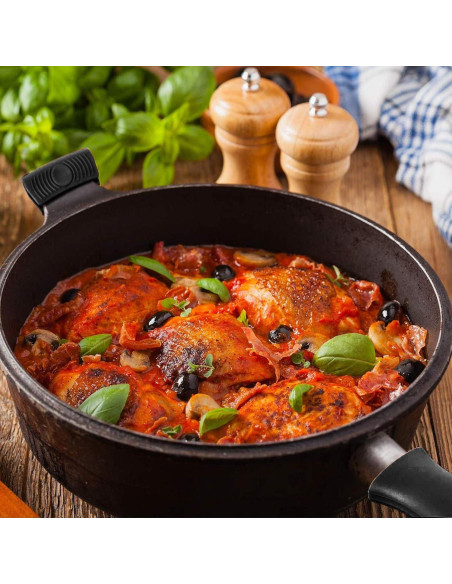 Funda de Mango de Silicona Antideslizante 6 Pcs Negro