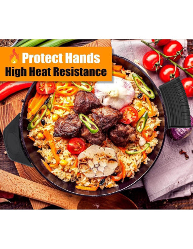 10 Piezas Funda de Mango de Silicona WhistenFla Resistente al Calor