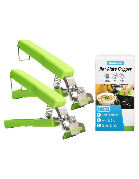 Set de 2 Pinzas Sujetadores de Platos Calientes Bonison