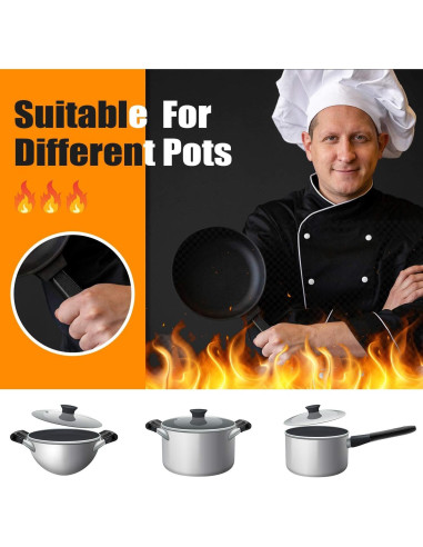 10 Piezas Funda de Mango de Silicona WhistenFla Resistente al Calor