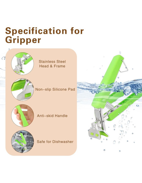 Set de 2 Pinzas Sujetadores de Platos Calientes Bonison