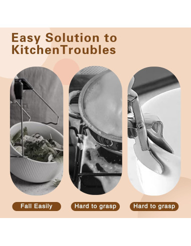 Set de 2 Pinzas Sujetadores de Platos Calientes Bonison