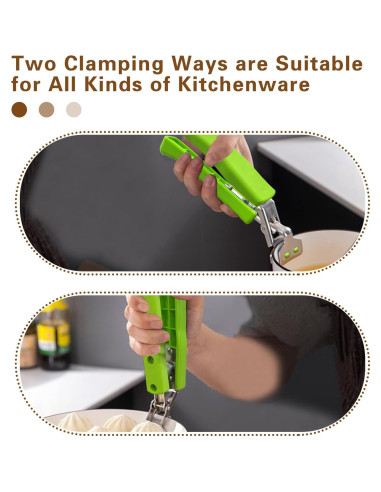 Set de 2 Pinzas Sujetadores de Platos Calientes Bonison