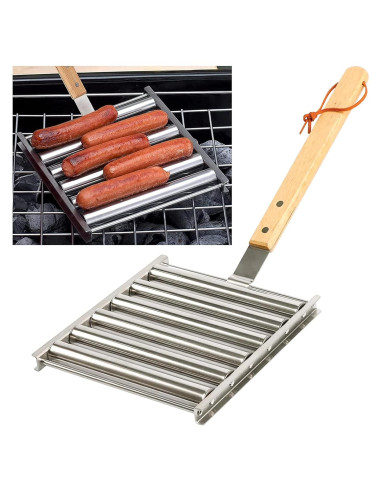 Rodillo de Hot Dog KAYCROWN Acero Inoxidable 5 Salchichas