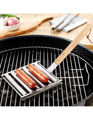 Rodillo de Hot Dog KAYCROWN Acero Inoxidable 5 Salchichas