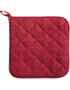 Agarraderas DII 100% Algodón Acolchadas Rojo Granja 3 Piezas 2