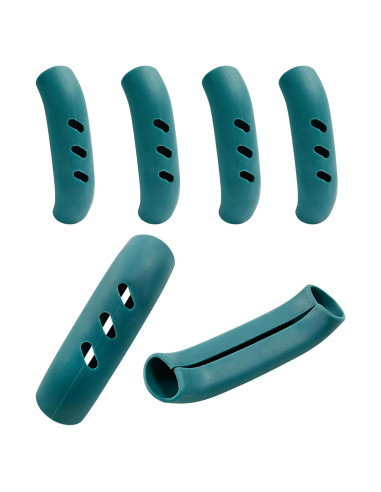 6 Cubiertas de Mango de Silicona Verde Cionyce 7.5 cm Aislamiento Térmico