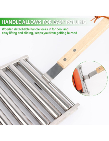 Rodillo de Hot Dog KAYCROWN Acero Inoxidable 5 Salchichas